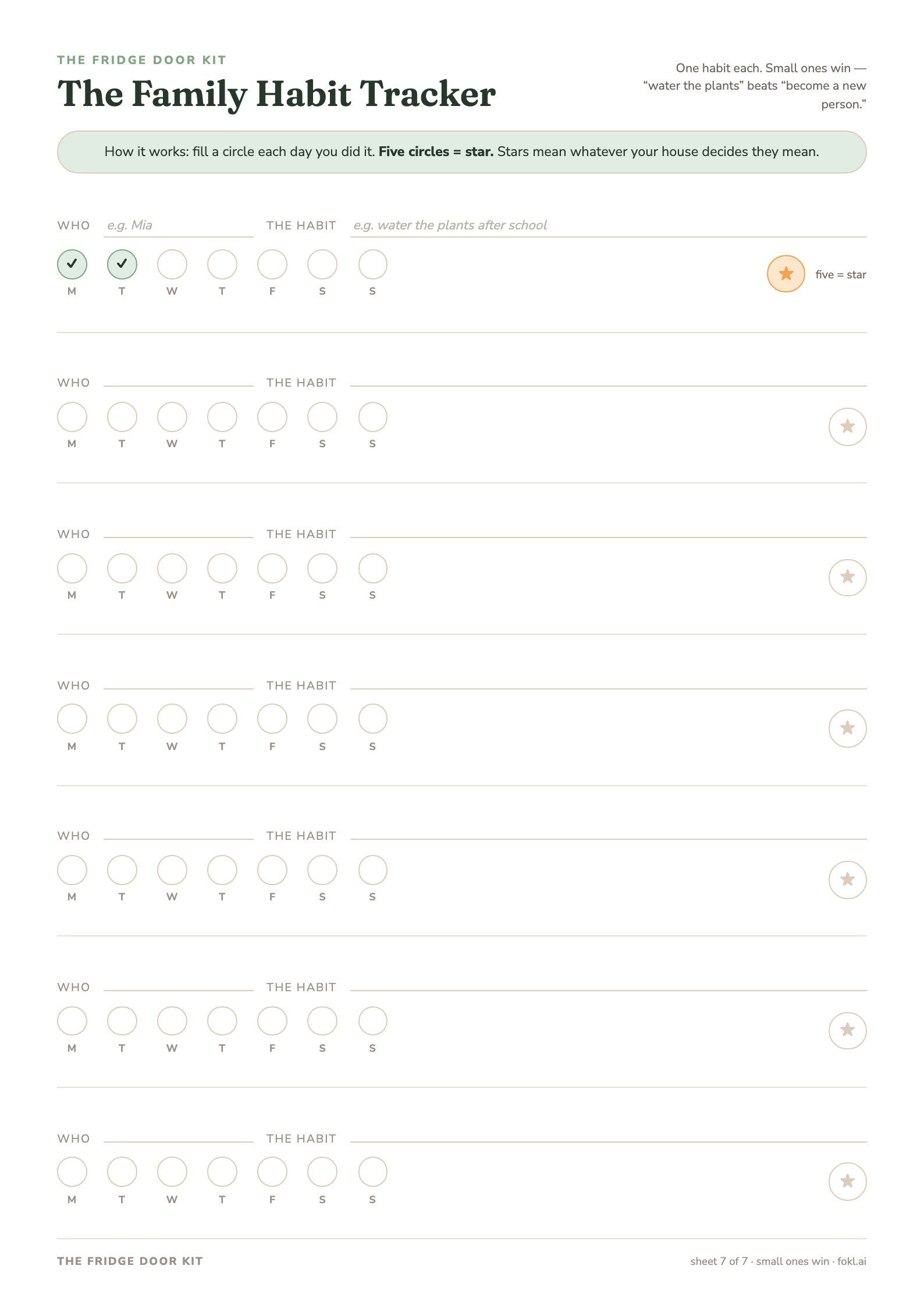 Preview of The Family Habit Tracker